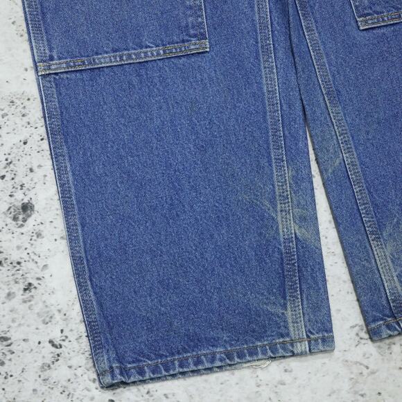 Vintage Carhartt B73 DST Faded Blue Jeans Denim Double Knee Carpenter Pant 33x34 - Picture 9 of 16